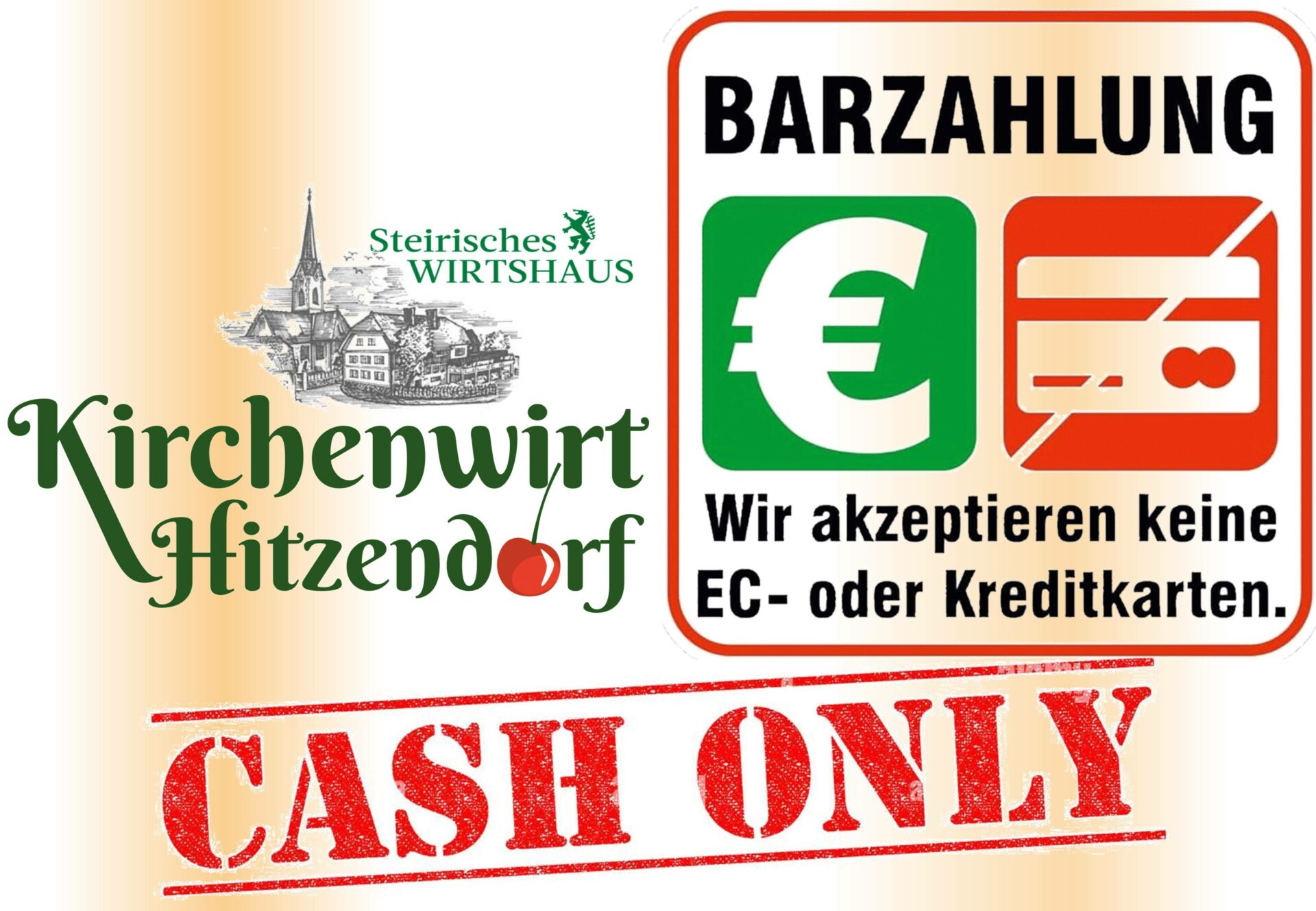 Barzahlung Cash Only